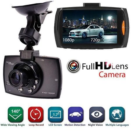 2,2-дюймовый автомобильный видеорегистратор G30 Full HD 1080P 170 градусов видеорегистраторы для автомобилей видеорегистраторы ночного видения G-сенсор видеорегистратор для вождения чёрный