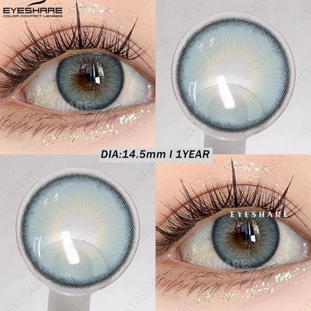 Eyeshare Цветные контактные линзы Голубые контактные линзы Розовые контактные линзы Линзы Фиолетовые контактные линзы 1 пара 0