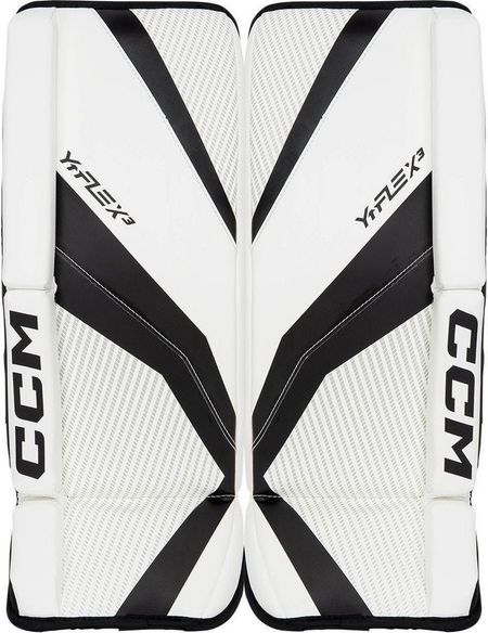Щитки CCM GPYFX3 YT YFX Goalie Pads White/White/Black/Black 20